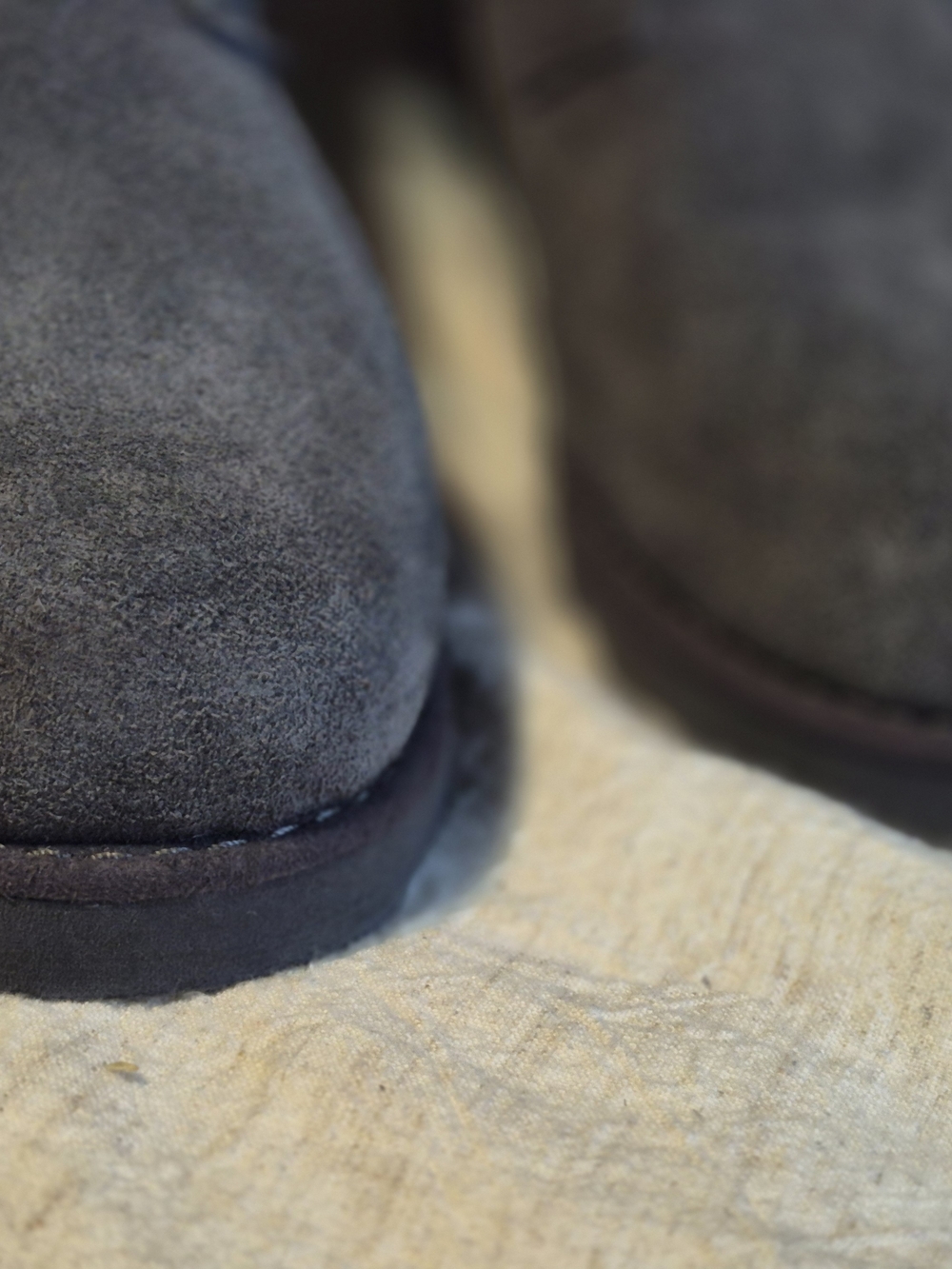 BearPaw Women's Lace-Up Suede, Wool And Sheepskin Ankle Boots in Dark Gray - Picture 13 of 15